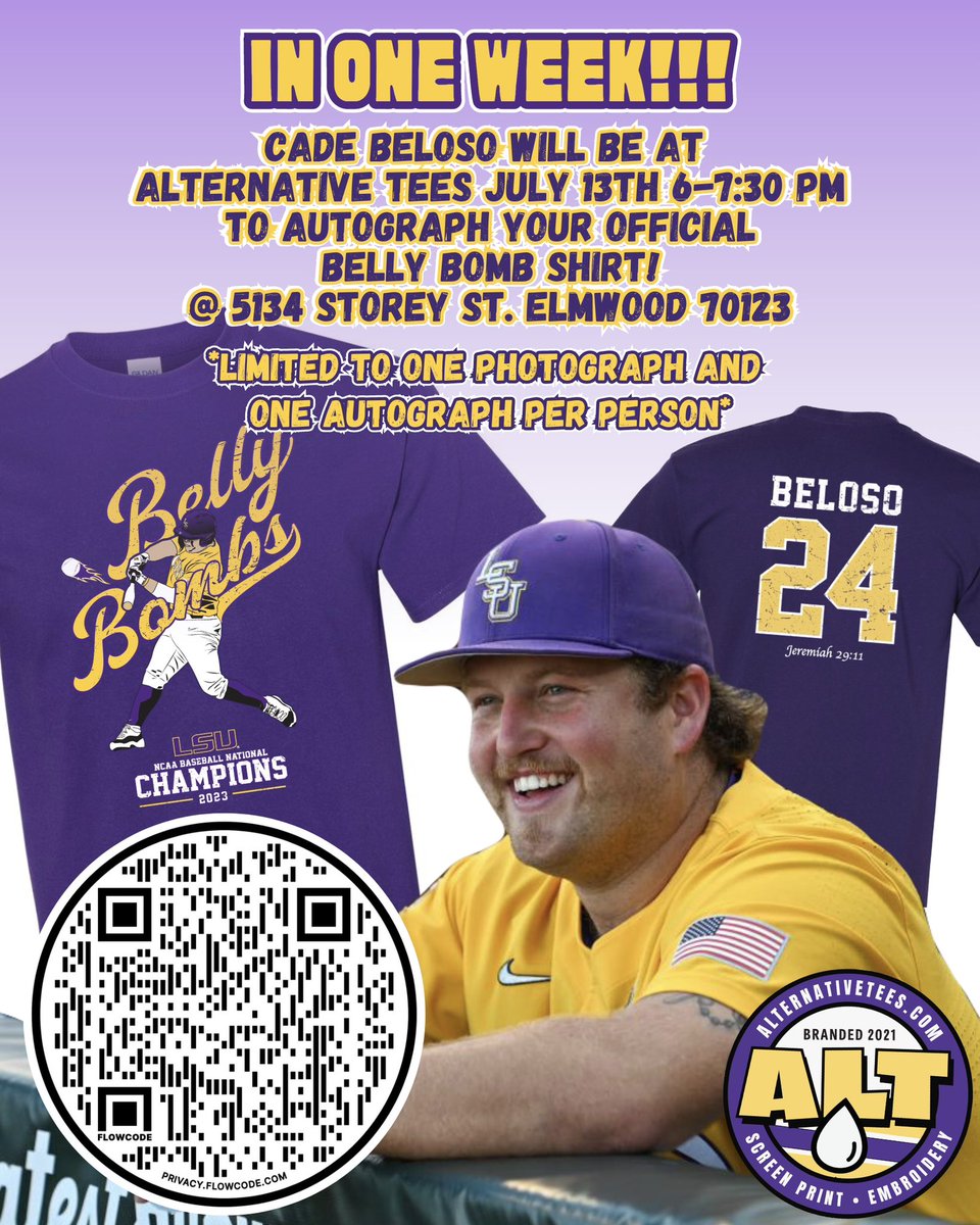 TeesAlternative's tweet photo. 🔗 to order your awesome shirt! 👕
https://t.co/ZXAxL54SAs
Or scan the QR Code above! ⬆️
.
.
📍Location of Alternative Tees:
5134 Storey St
New Orleans, LA 70123
United States
.
.
#AlternativeTees #AltTees #Screenprint #graphicdesign https://t.co/jRRJZOgXvg