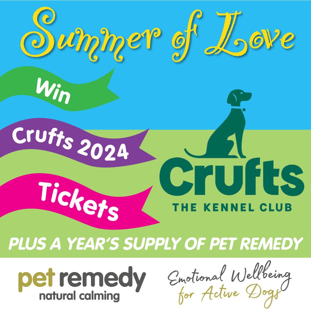 Win tickets for Crufts and a year's supply of selected Pet Remedy products*by entering our ... Virtual dog show photo competition or Dog love story writing competition Visit our Summer of Love page for more info... petremedy.co.uk/summer-of-love #PetRemedySOL