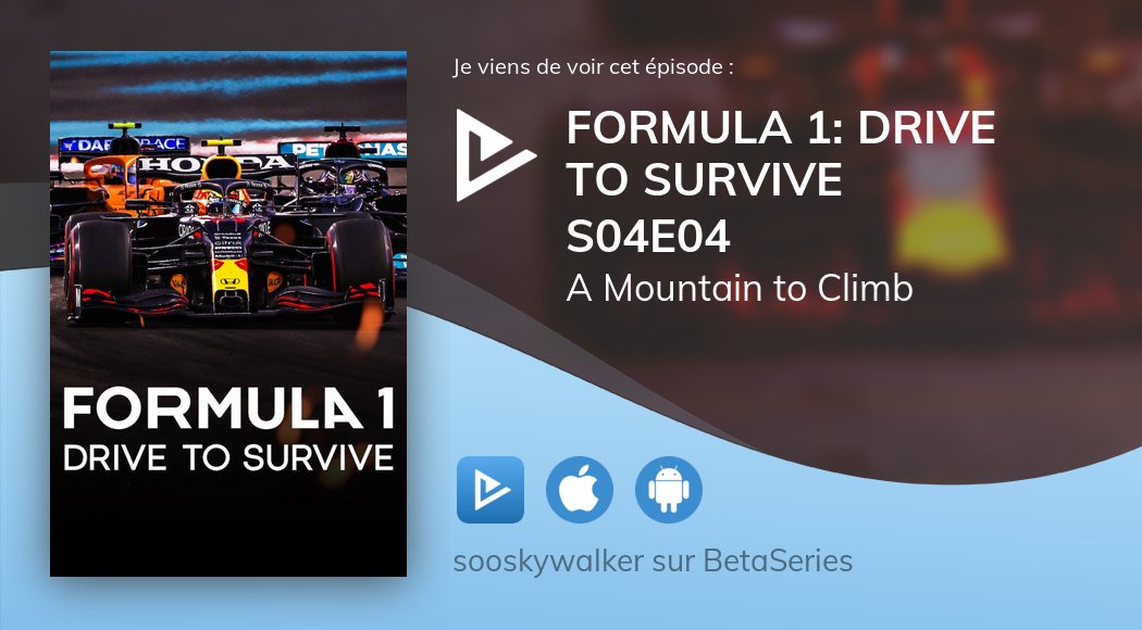 sooskywalker's tweet photo. Vient de regarder Formula 1: Drive to Survive S04E04 avec @betaseries https://t.co/B5osRVpVNJ