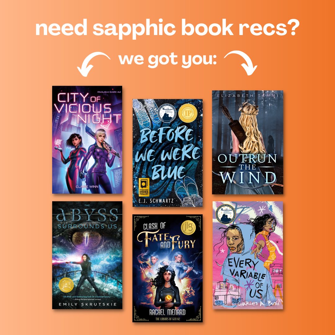 A sapphic books roundup for your Thursday! 💞 Featuring books by @Atomic_Pixie @byEJSchwartz @ElizabethTammi @skrutskie @MissusM @CharlesBush10: