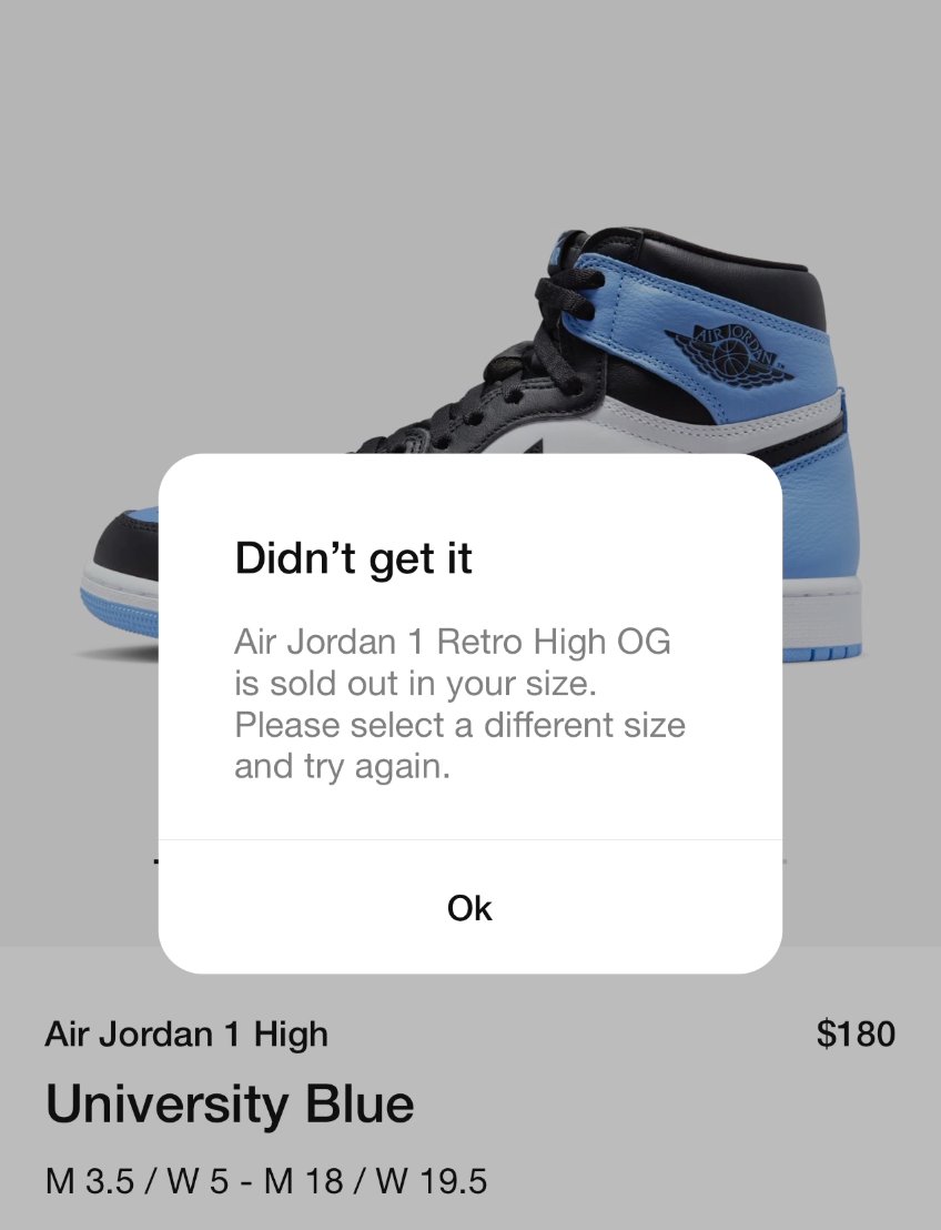 SOLELINKS's tweet photo. SOLD OUT - DIDN'T GET IT https://t.co/vOAao1bSiH
