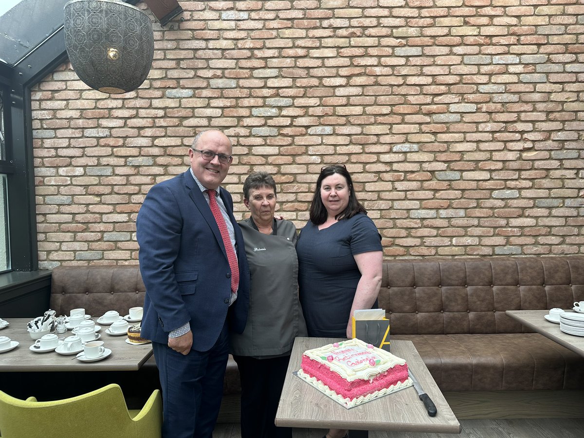 sligoparkhotel's tweet photo. Gabriella retires today from our Accommodation Department. Thank you Gabriella, for all your hard work and dedication. Gabriella returns home to Poland on Tuesday and we wish her health and happiness on her retirement ❤️ #happyretirement #team #accommodationteam #18yearsservice https://t.co/jjTZZKfiba