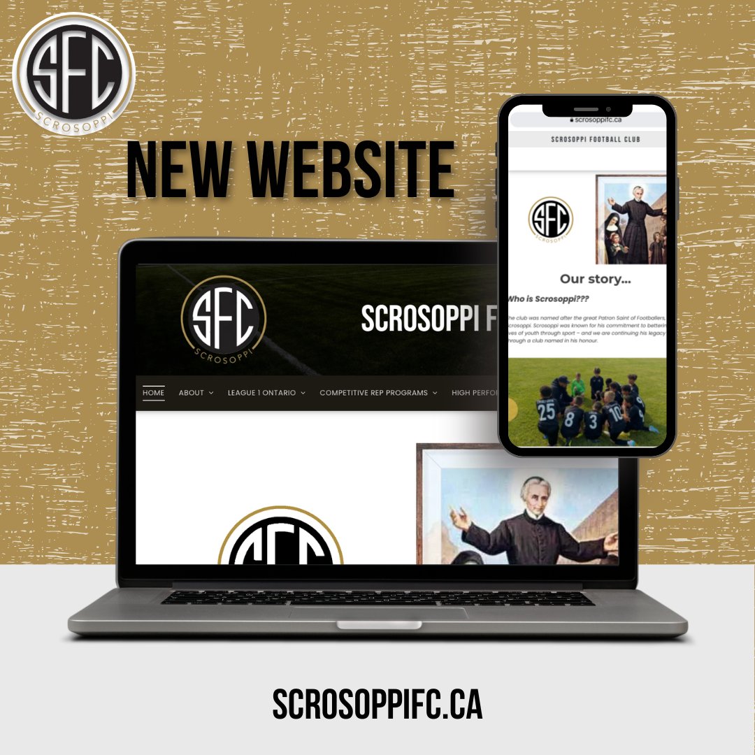Re-designed and lookin' fine 😍 Check out the new site: scrosoppifc.ca #TogetherWeDream | #GarraVianense