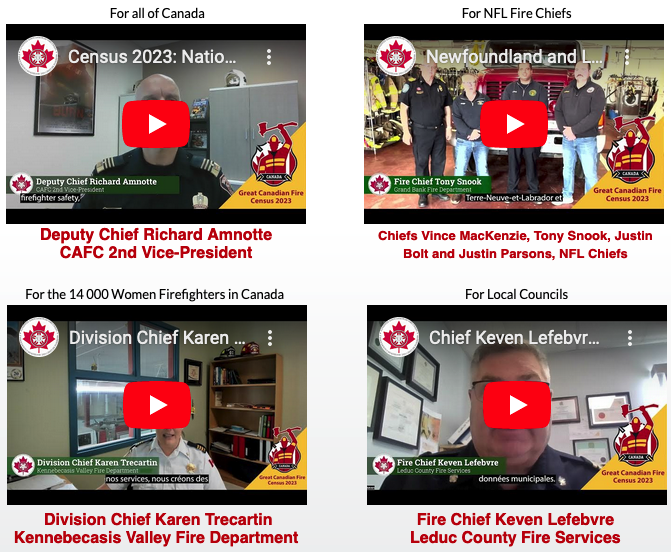 CAFC/ACCP (@cdnfirechiefs) on Twitter photo Listen to Chiefs across Canada on why they participate in @CdnFirechiefs Census 2023 here: bit.ly/3Jt53Wr Participate by 4pm ET July 10, 2023 here: cafc.ca/Welcome2023VFF… #CanadianFireDepartmentsCount Listen to Chiefs across Canada on why they participate in @CdnFirechiefs Census 2023 here: bit.ly/3Jt53Wr Participate by 4pm ET July 10, 2023 here: cafc.ca/Welcome2023VFF… #CanadianFireDepartmentsCount