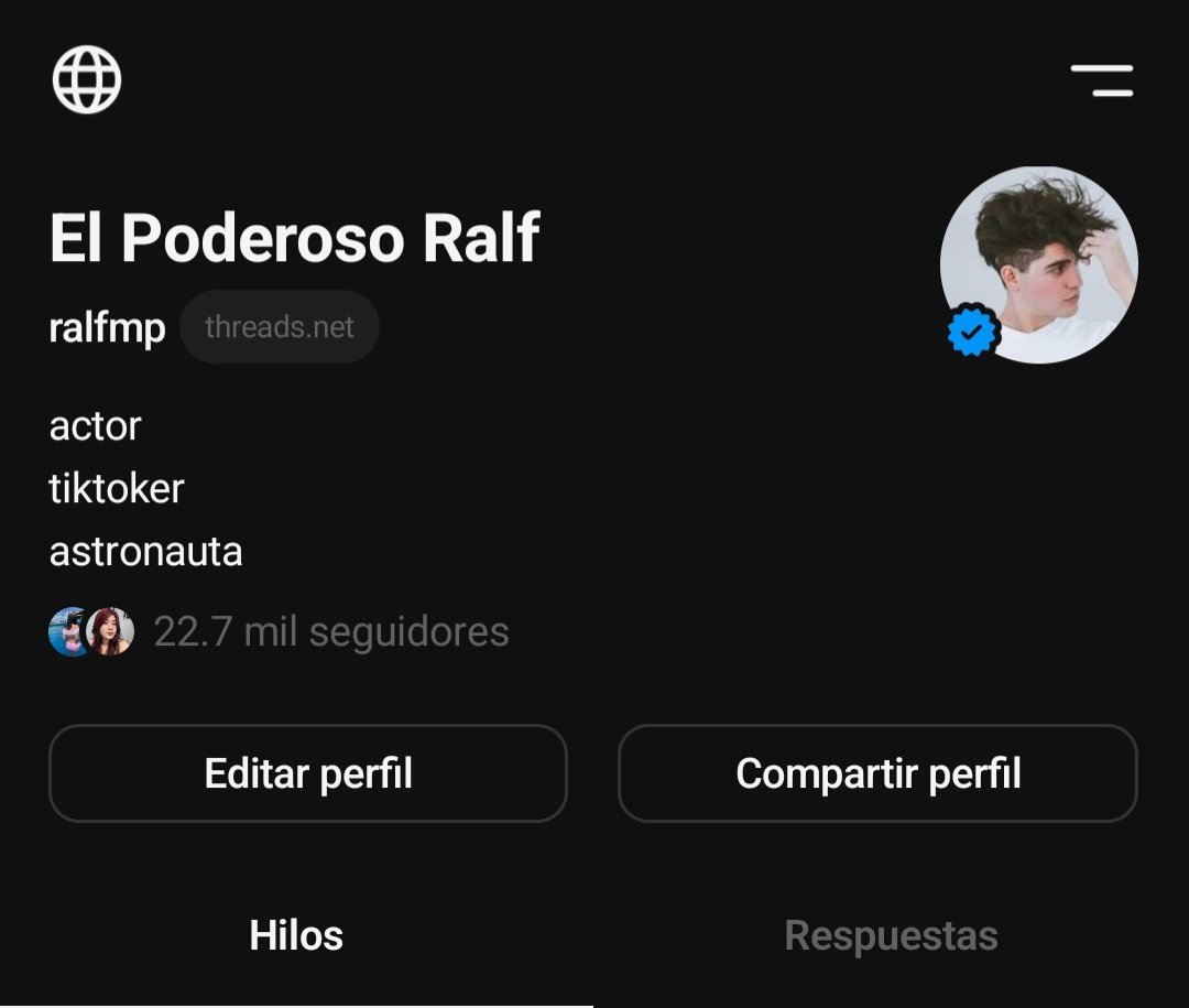 o sea si está padre threads pero que arreglen el perfil que se ve horrible
