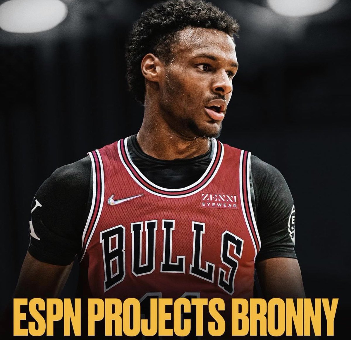 Bullsfans's tweet image. ESPN projects the #Bulls will draft Bronny James next year 👀