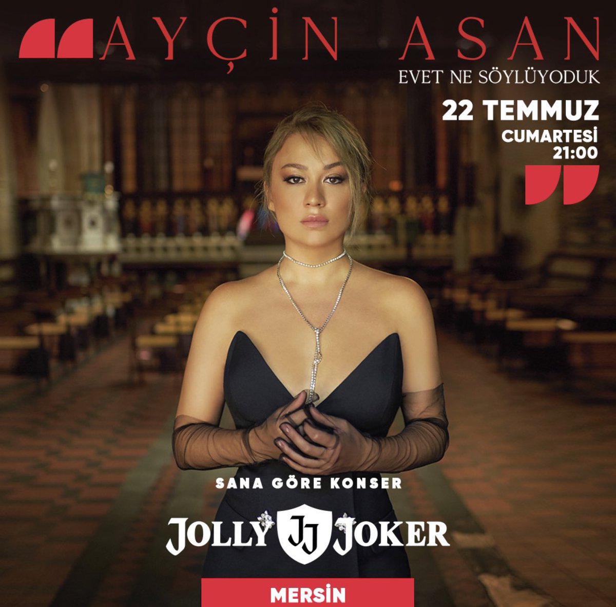 nefajans's tweet photo. Ayçin Asan 22 Temmuz’da JJ Mersin Sahnesi’nde🤩 

Biletler @biletix ‘te 👈🏻 

#nefajans #nefkonserleri #ayçinasan #evetnesöylüyoduk #mersin #müzik #konser https://t.co/ppfsi7ZFTQ