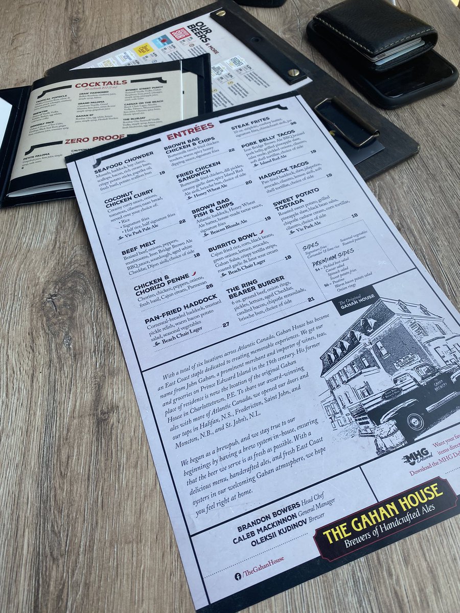 Lunch options… downtown Charlottetown, PEI