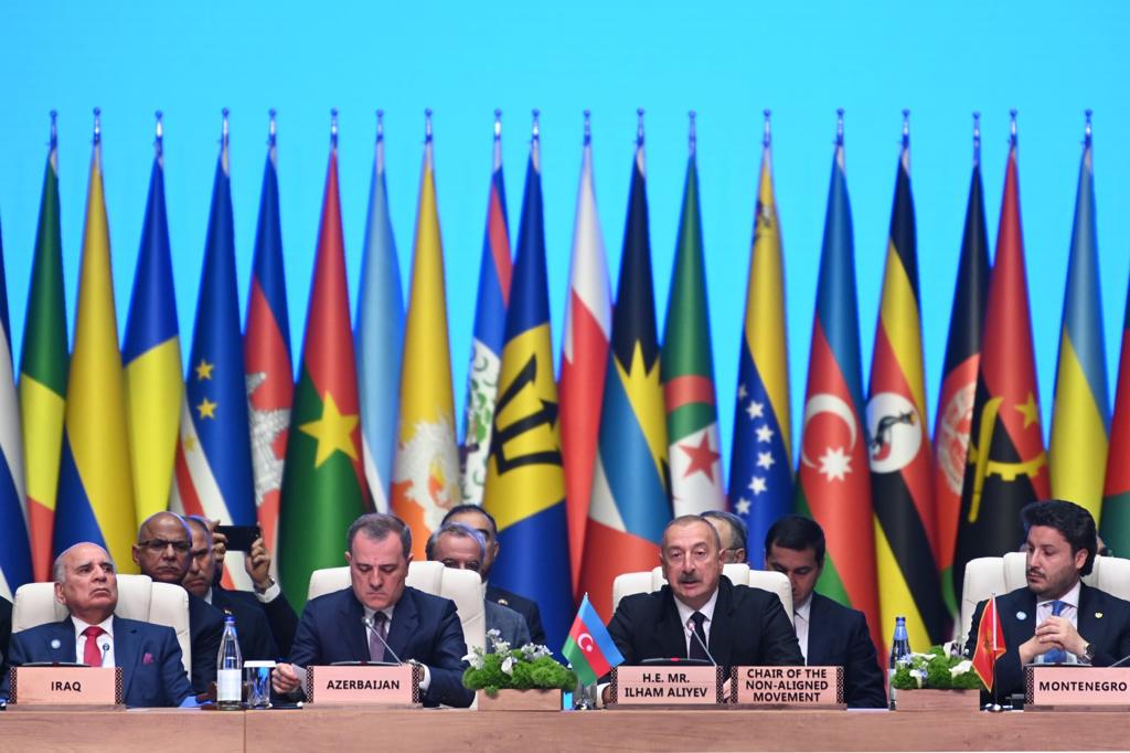 AzerbaijanMFA's tweet photo. Ministerial Meeting of the Coordinating Bureau of the Non-Aligned Movement in Baku, #Azerbaijan has successfully concluded its work. 

As a result of extensive deliberations &amp; determined efforts @NAMChairAZ following important documents were adopted w/ consensus at the meeting👉 https://t.co/sFrGZ5Wj9d