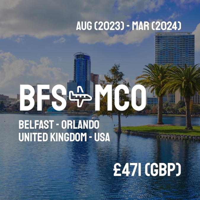 BFSCheapFly's tweet image. ✈️ Belfast (BFS) to Orlando (MCO) for only £471 (GBP) roundtrip 💸
448 live dates on Adventure Machine. - get the app on iOS or Android #belfast #belfastcity #belfastireland #belfastfood #belfastblogger #belfastsink #belfastmaine