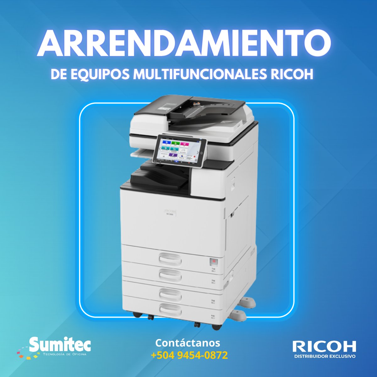 Sumitechn's tweet photo. Olvida los gastos adicionales y el mantenimiento de tus equipos.

Con el arrendamiento de equipos multifuncionales Ricoh, todo está incluido para que te enfoques en lo que realmente importa: tu negocio. 💼🔒

Contáctanos 

Tel. 9454-0872

#Honduras #Arrendamiento https://t.co/o4PioMp1Yw