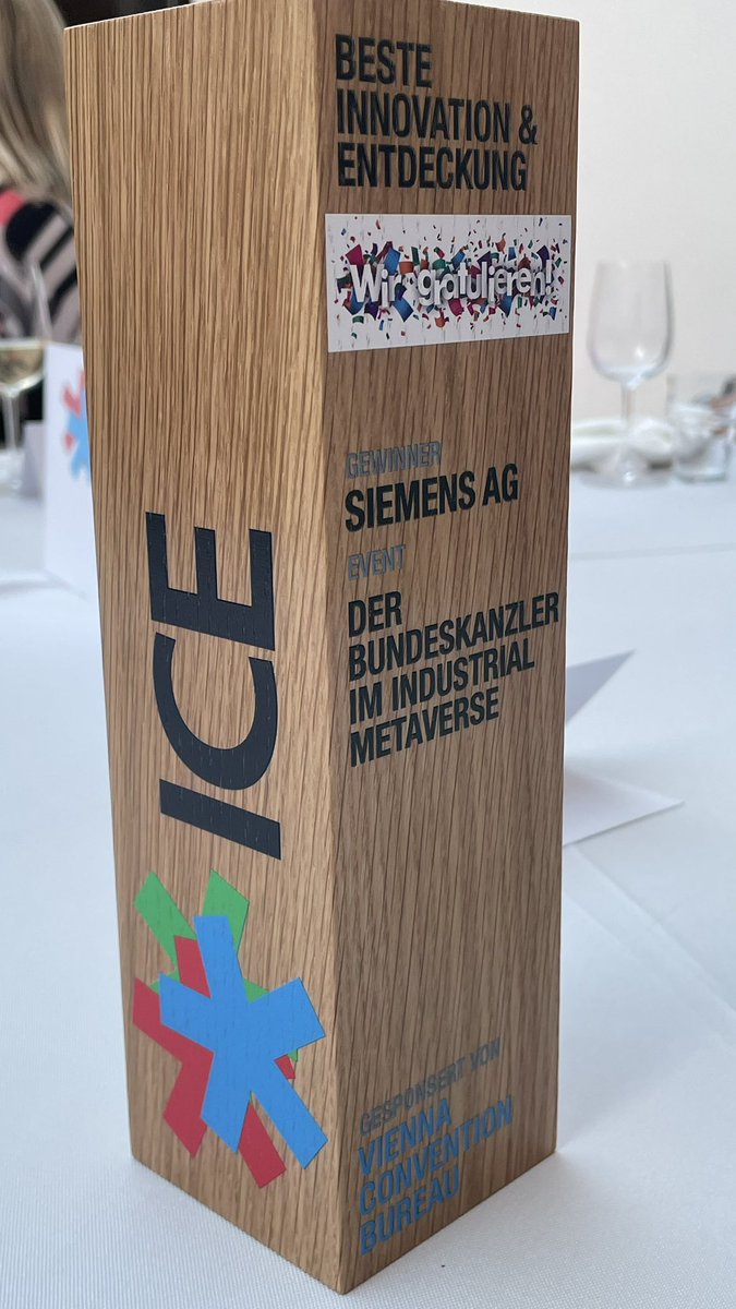 And the winner is…..

<a href="/Siemens/">Siemens</a> #siemensevents

🥂🎉🥳

#ICEAWARDS23
#innovation #ICE23 #iceawardsGermany #ICEConferenceGermany <a href="/ICE_STUFF/">ICEAWARDS & CONFERENCE</a> #iceawardsuk #iceawardslondon