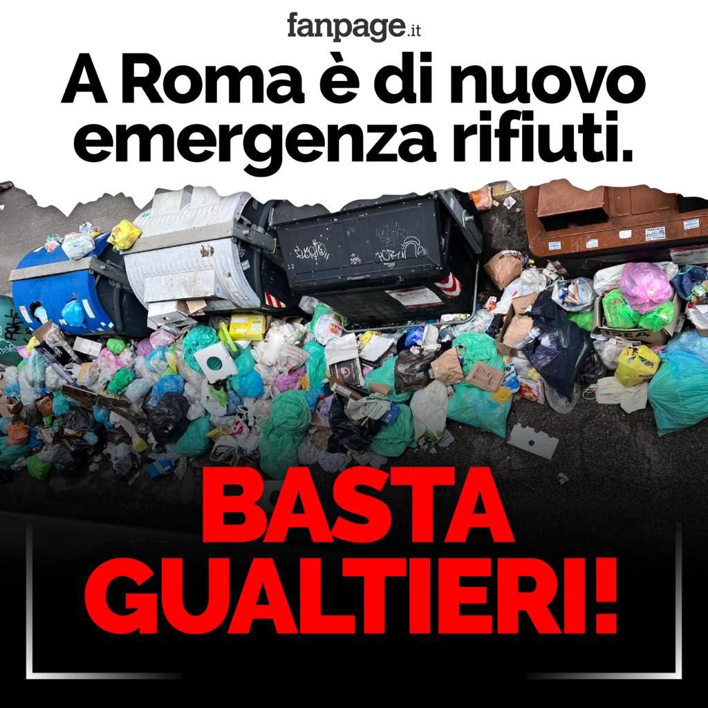 gasparripdl's tweet photo. La situazione rifiuti a #Roma è ancora una volta fuori controllo. 

Gualtieri e la sua giunta ignorano i problemi della capitale. 

A Roma serve un sindaco di  centrodestra. https://t.co/8nFFuuwuyz