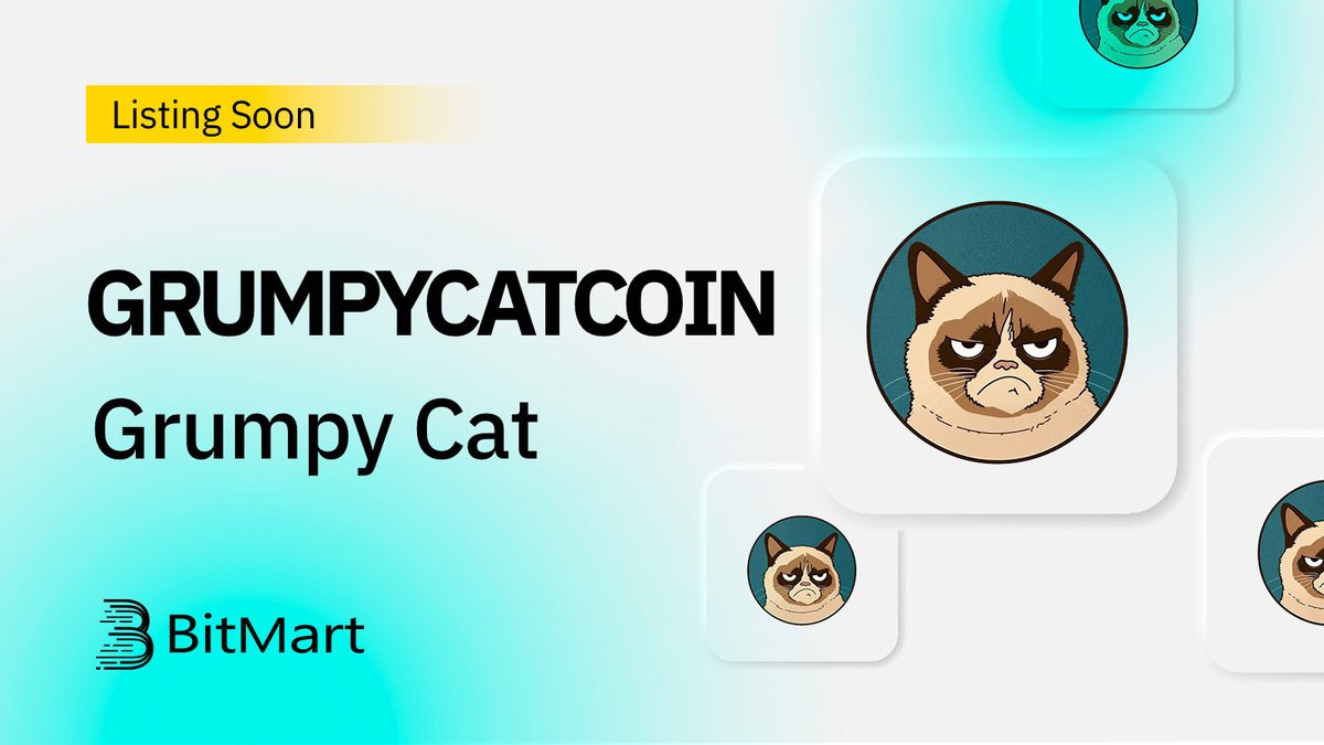 ✨Upcoming New Listing✨

🤩#BitMart will list @GrumpyCat_Coin soon! 

👉#GRUMPYCATCOIN is the most grumpy and unimpressed crypto coin out there.

Keep an eye on our socials for further announcements. 

Share in the comments what you like about this project!