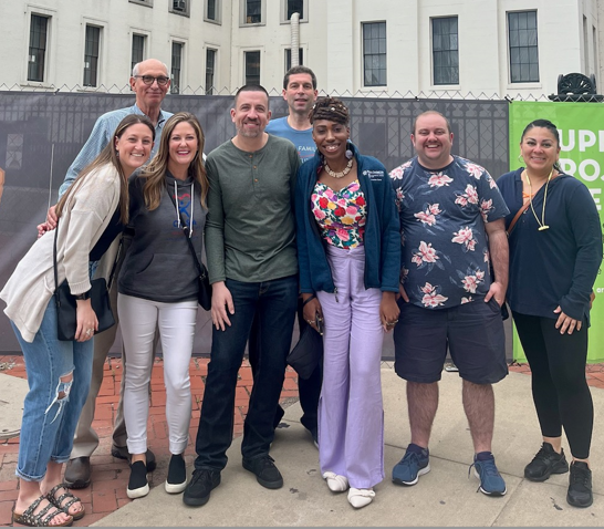 ConnCASA's tweet photo. At last month's @NationalCASAGAL
#CASAGAL2023 conference, several #CASAnortheast #MA #CT colleagues gathered, with a #GA colleague. #WalkRunThrive
Around the #USA, the #CASA movement's volunteers, staff, and partners work with #children #families to #ChangeAChildsStory. https://t.co/HSMEQwrLyr