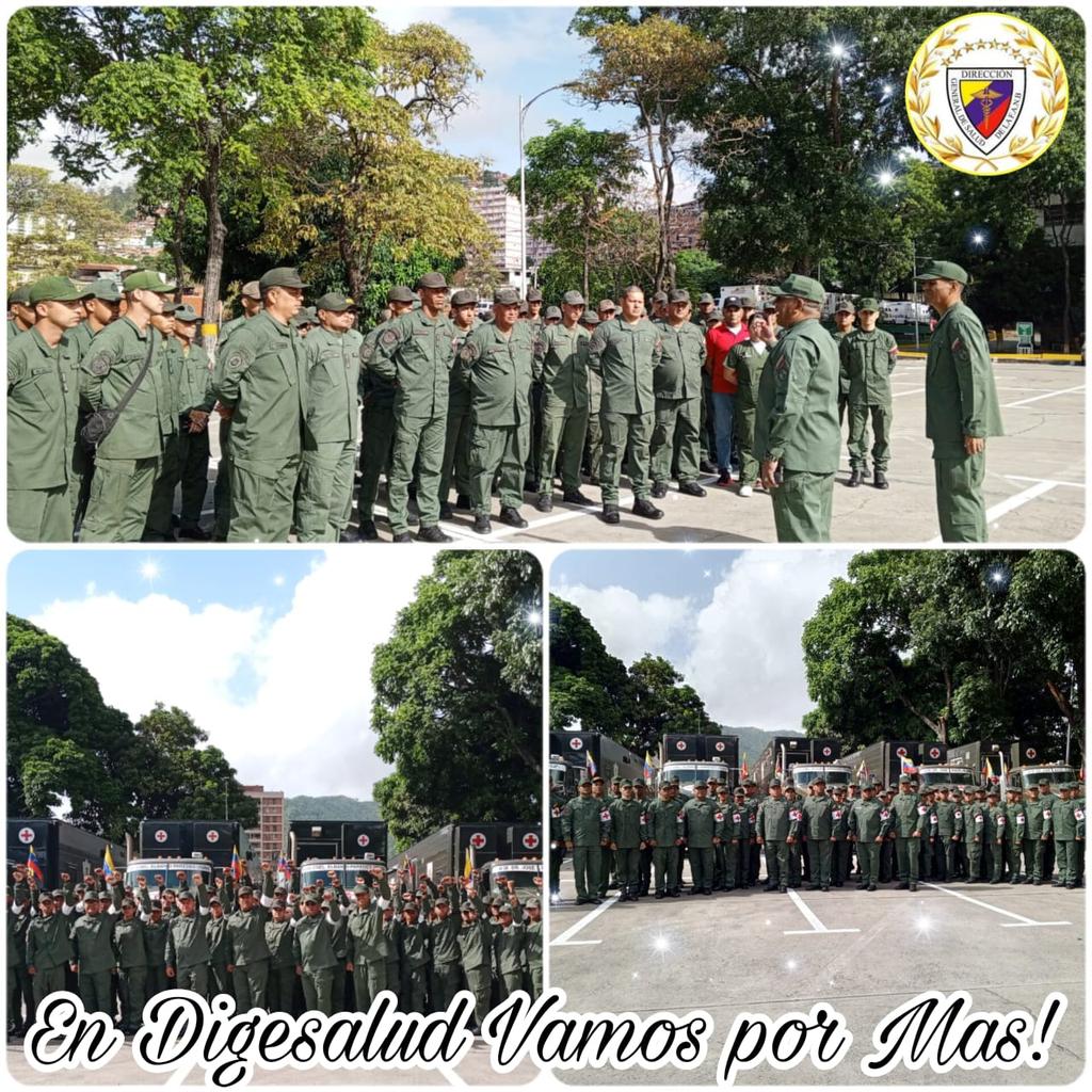 #06Jul El GD. Pablo Pérez Villamizar Director de <a href="/DigesaludFANB/">DIGESALUDFANB</a>, se reúnen con el personal que participó en el desfile Cívico-Militar del 05 Julio,  con la finalidad de hacerle un reconocimiento y agradecimiento por tan solemne acto.
#SoloUnidosVenceremos.