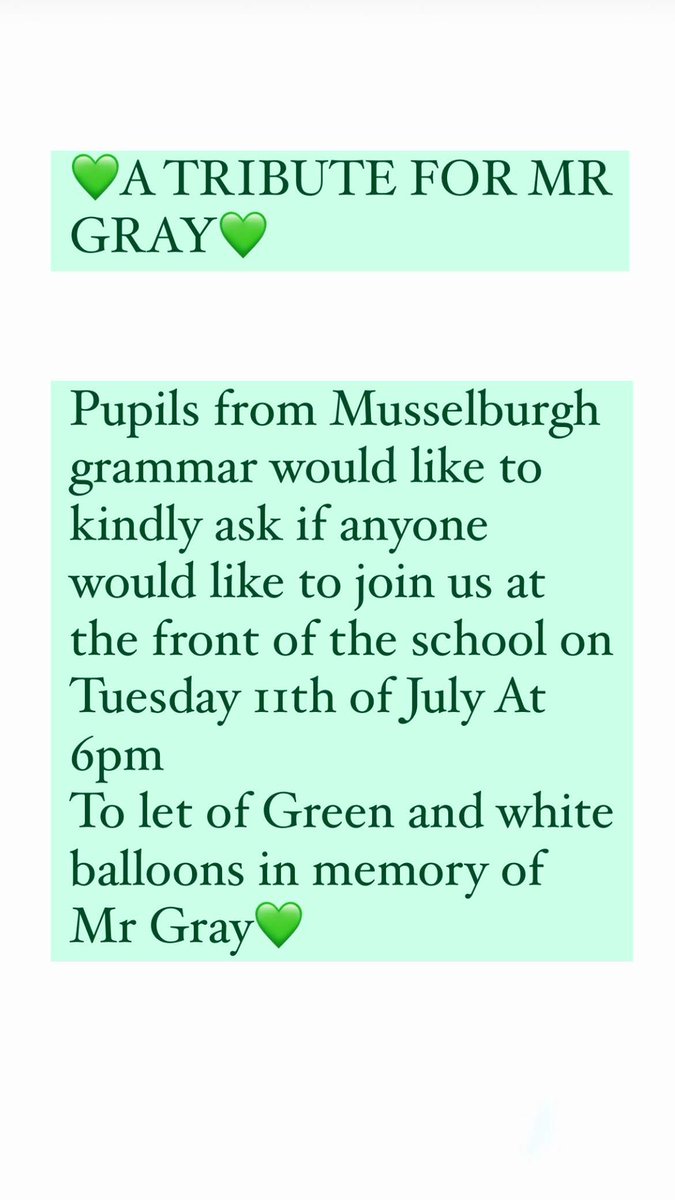 <a href="/mgsonline/">Musselburgh Grammar School</a> 
rest easy sir you will be missed dearly 💔💚

Share !
