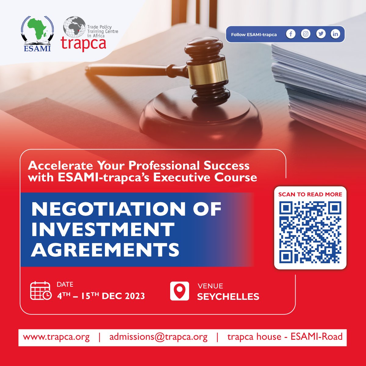 esami_trapca's tweet photo. Calling all aspiring negotiators and investment enthusiasts!

@esami_trapca invites you to join our prestigious Executive Course on Negotiation of Investment Agreements!

Learn more: https://t.co/eKM1eY3KaY

#esamitrapca #NegotiationSkills #InvestmentAgreements #ExecutiveCourse https://t.co/Yc2MflNd8x