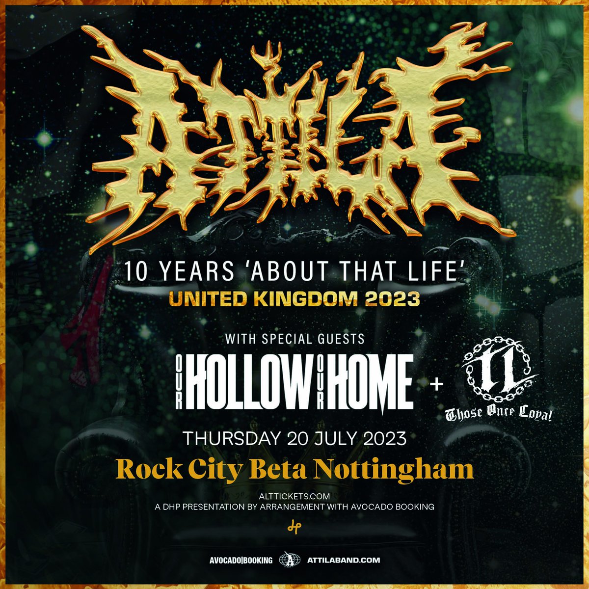 🤘 Rock City, let's throw down! 🤘

We never saw this coming, and man are we hyped to say we'll be playing Thursday the 20th of July with the kings in @OHOHofficialuk and the mighty <a href="/ATTILAga/">ATTILA</a> at the amazing <a href="/Rock_City_Notts/">ROCK CITY</a> 🔥

Low tickets available here:
alttickets.com/attila-tickets…