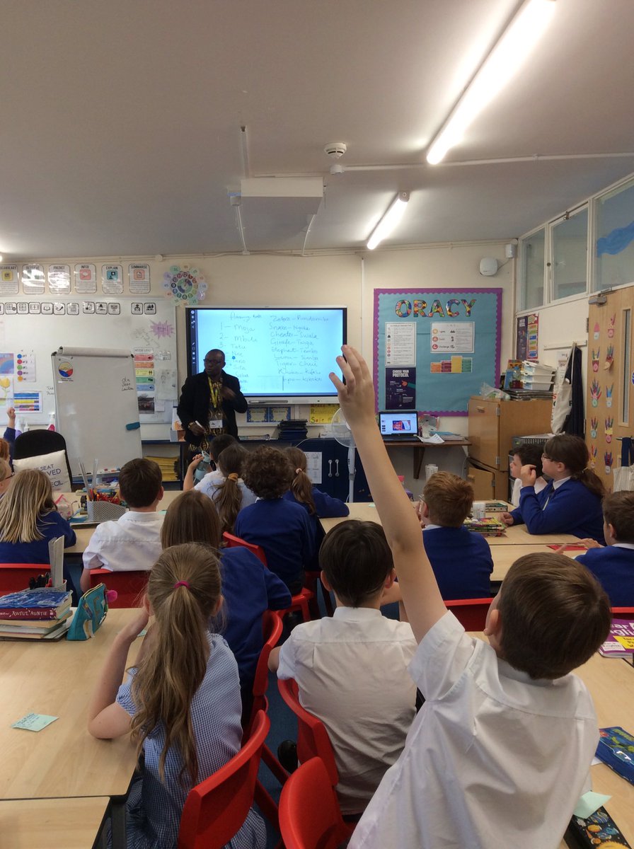 This week, we have been very lucky to have Halifa join us in school. Halifa is from our partner school, Chumbageni, in Tanzania. He has been teaching us numbers, greetings and animals in Swahili. We loved learning a new language!