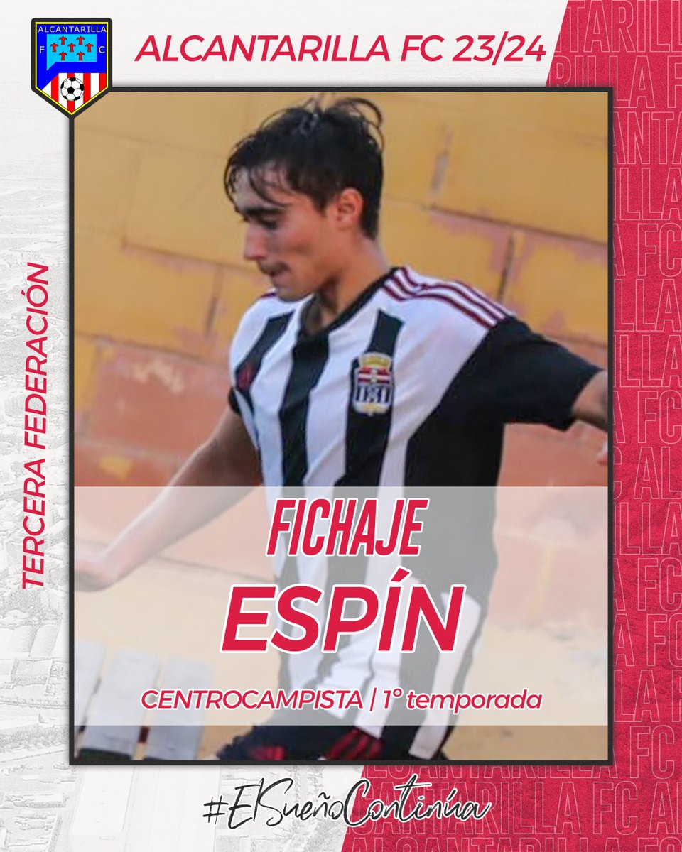 AlcantarillaFC's tweet image. #TerceraFederación

✅📝 | FICHAJE

José Antonio #Espín, mediocentro defensivo procedente del FC Cartagena de DH, se une a la plantilla rojiblanca para la temporada 2023/2024

#ElSueñoContinúa❤🤍