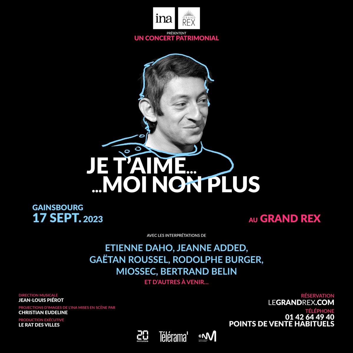JFGuyot's tweet photo. #RSVP
Deux nouveaux concerts patrimoniaux de l'@Inafr_officiel: 20 artistes dont #Daho, #Added, #Raphael, #CarlaBruni et #TimDup, chanteront #Gainsbourg et #Barbara les 17 et 18 septembre @LeGrandRex. Réservations: https://t.co/YFdq24x6n2 (RP @CHUCHUCHRISTOPH @Inafr_officiel) https://t.co/HQBFhmHOMq