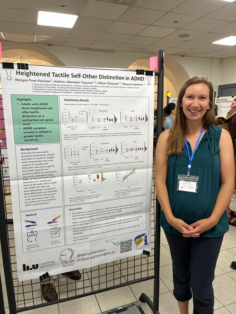 BoehmeLab's tweet image. @BoehmeLab PhD student @MFrostKarlsson presenting preliminary data from our study of somatosensory processing in ADHD at the #festivaloftouch