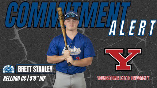 Congrats to Kellogg SO Brett Stanley on his commitment to Youngstown State University! #BruCru