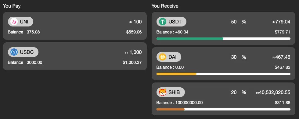 Phips0812's tweet photo. 🧵 Thread: How to rebalance multiple crypto assets into multiple others! 📈💼💰

Check out how @31ThirdProtocol compares to a traditional approach. 👇 https://t.co/6rjgbYC6nM