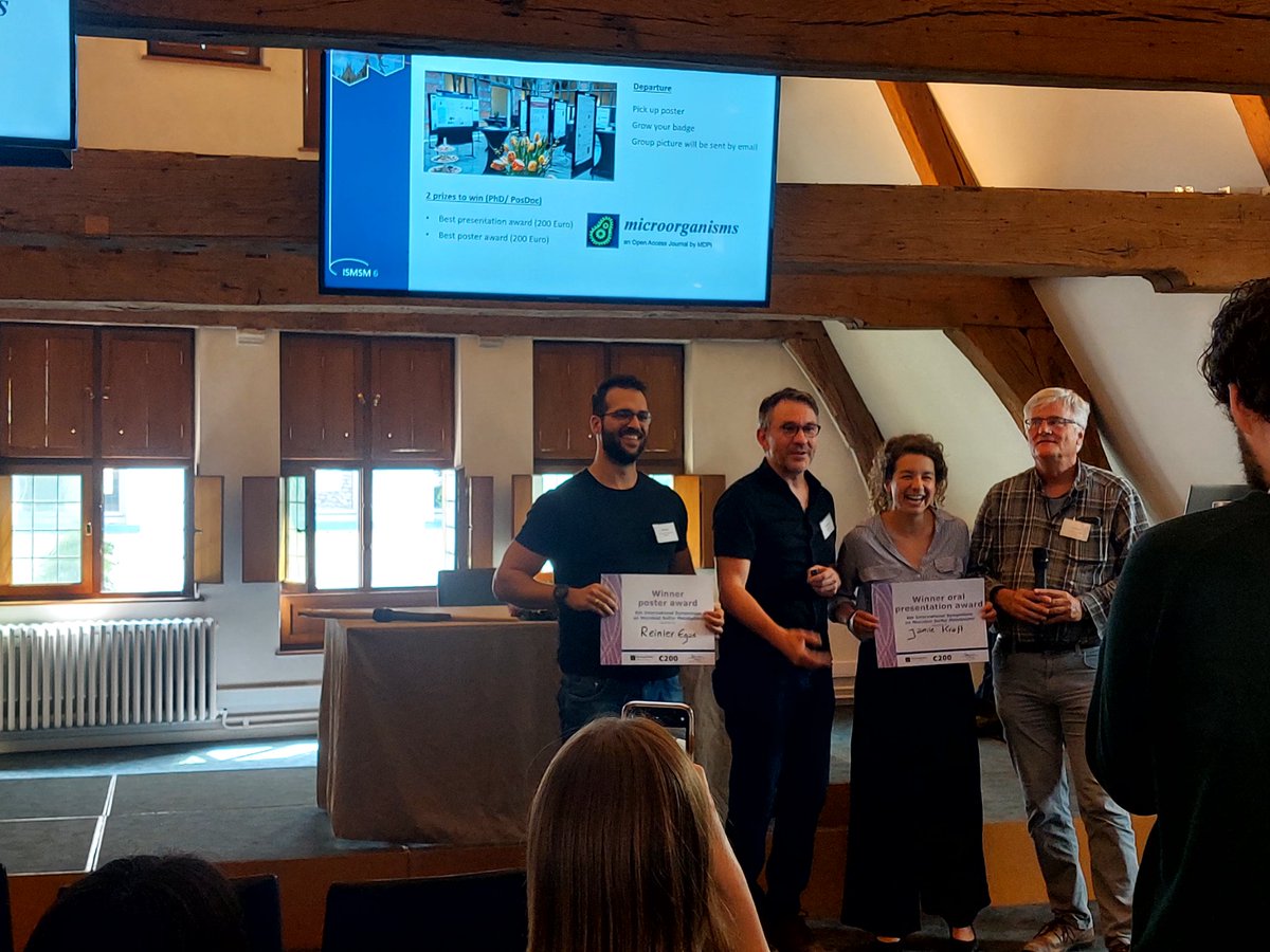 SanchezAndreaI's tweet photo. Well done Reinier Egas! With the poster award of #ISMSM-6 showing how Acididesulfobacillus acetoxydans can reduce #sulfate and grow at very very #lowpH. https://t.co/lKyqYdHrKp
