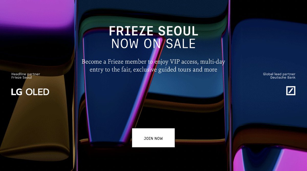 LGArtLab's tweet photo. 🎨🌟 Save the date! @friezeofficial Seoul is back for 2023, bringing the world of art to COEX in September.
Explore over 120 international galleries and discover specially curated sections showcasing emerging and historical artists.
Exciting news!
LG OLED joins as the Official Headline Partner, fusing art and technology in a remarkable collaboration.
Get ready for a captivating experience at Frieze Seoul! 🖼️✨
#FriezeSeoul #ArtandTechnology
Stay tuned for more updates and details:
https://t.co/tIqsiMu1Os