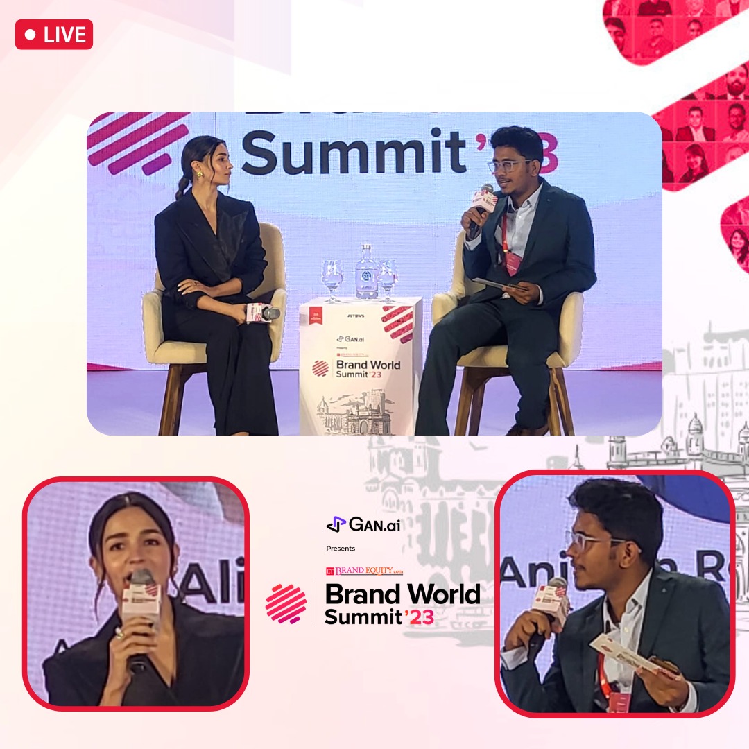 It's time for the most anticipated Fireside Chat Session on 'Alia Bhatt's Brushstrokes in the Brand Gallery' at #ETBWS! 

Know More: bit.ly/3P4D0jw

#BrandsWorldSummit #Ads #Branding #Agency #TechInnovation #Media #Advertising #DigitalMarketing #learningopportunities