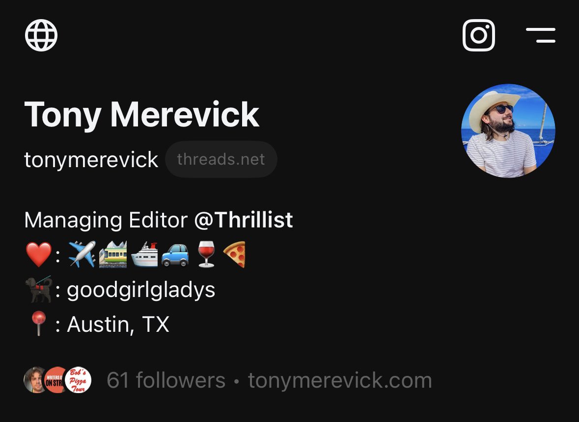 I never tweet, but I’m giving this thing a spin. Find me—same handle: