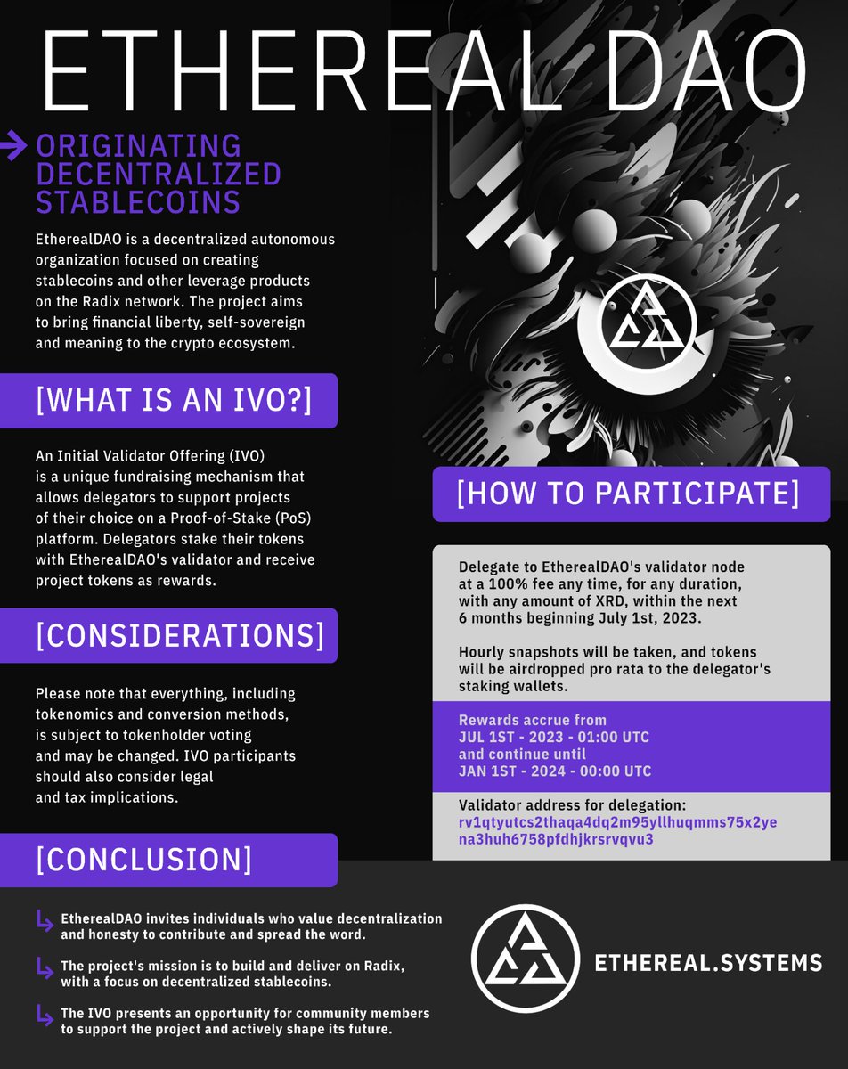 What is an IVO? Come to today's space and ask any questions regarding the distribution mechanics, or consult this infographic 👀