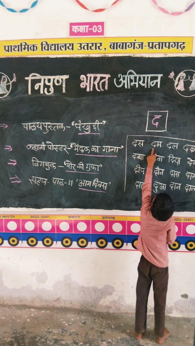 bablu_soni's tweet image. #निपुण_भारत_अभियान
कक्षा शिक्षण
दिनाँक- 06/07/2023
कक्षा-03
सप्ताह- 06
दिवस-  04

#द शब्द की पहचान
बिगबुक-शेर की गुफ़ा
कहानी पोस्टर-मेंढ़क का गाना
पाठ्यपुस्तक-पंखुड़ी
सहज- पाठ 11
जोड़ हल करना
गिनती को सीरियल में लिखना

साभार
#बबलू_सोनी
#प्राथमिक_विद्यालय_उतरार
बाबागंज-प्रतापगढ़