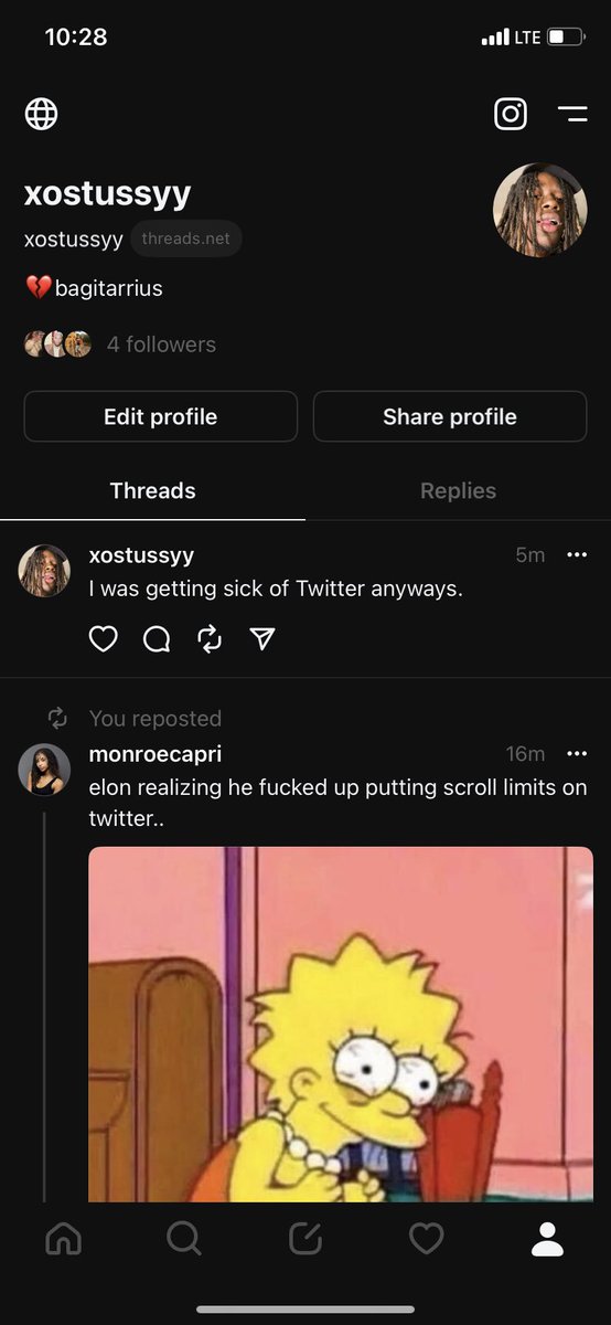 nNotionzzz's tweet photo. Get at me on this new thread joint I fuck with it https://t.co/FIYVsBf77e