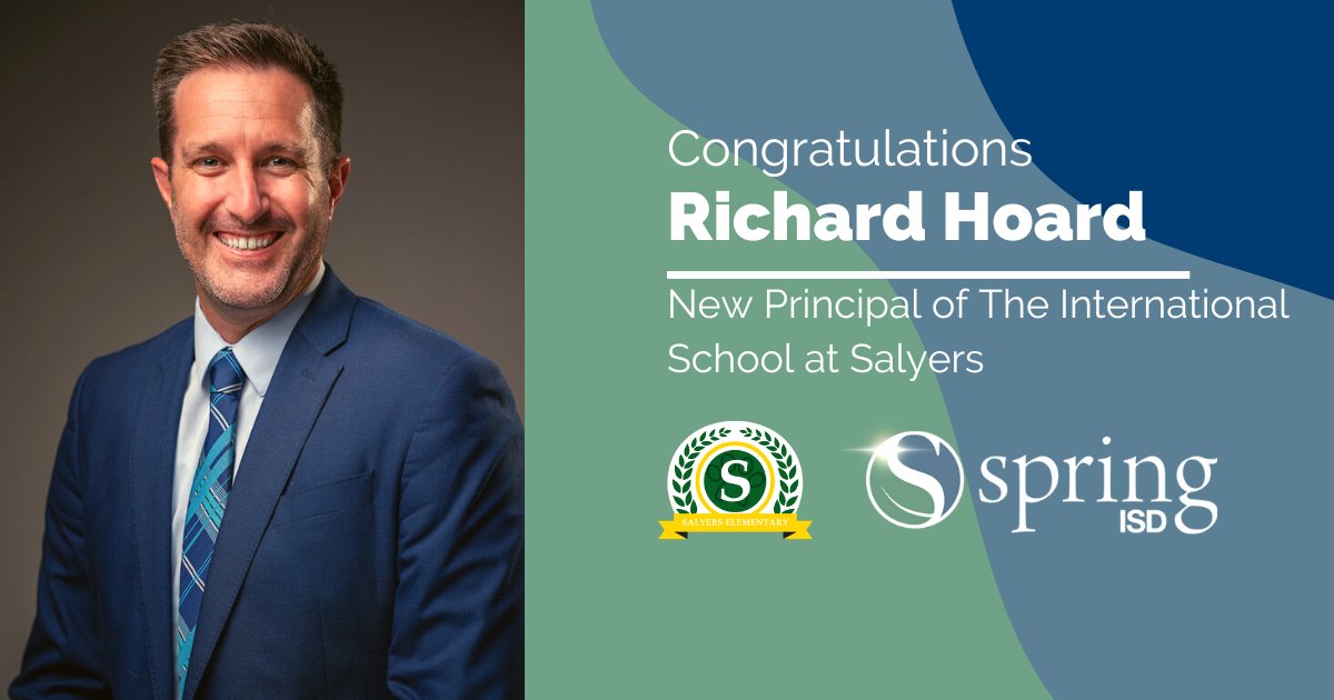 🎉We are thrilled to announce that Richard Hoard has been named as the new principal of <a href="/SalyersElemCubs/">THE INTERNATIONAL SCHOOL AT SALYERS</a> for the upcoming school year. Mr. Hoard earned both his Bachelor of Science in Education &amp; Master of Education in Educational Administration from
<a href="/chadronstate/">Chadron State College</a>. Congrats!