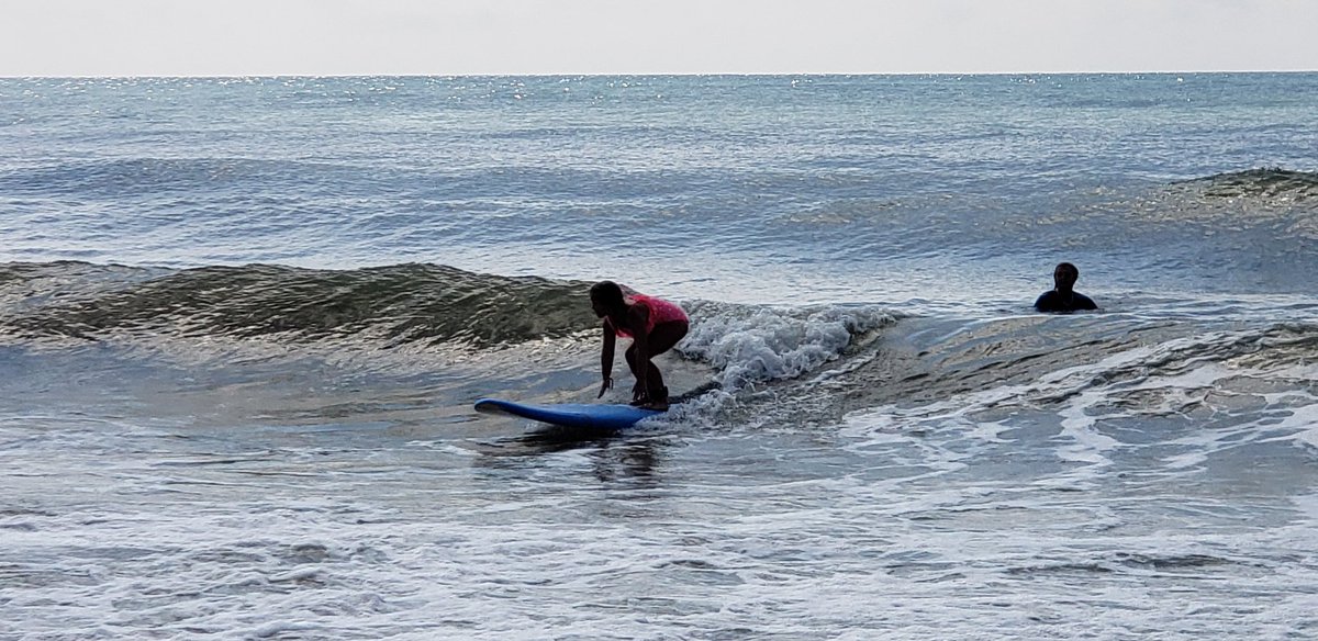 LiteBitCo's tweet image. You are an inspiration @bethanyhamilton 
My lil soul surfer Jessie (7) is taking on the waves this morning. 
She's a huge fan.