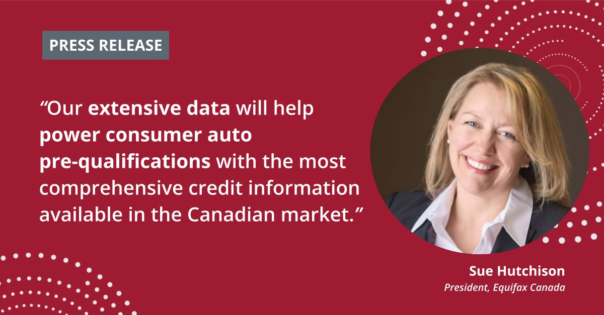 equifaxcanada's tweet photo. We are pleased to share the launch of AV Pre-qualify, a product that tackles a critical pain point in the #CanadianAutomotive industry. 

Learn how we worked with @AV_GoDigital and TD Auto Finance to create an enhanced #CustomerExperience. https://t.co/AlHMcMMl5J

@TD_Canada https://t.co/KSWBnw7by9