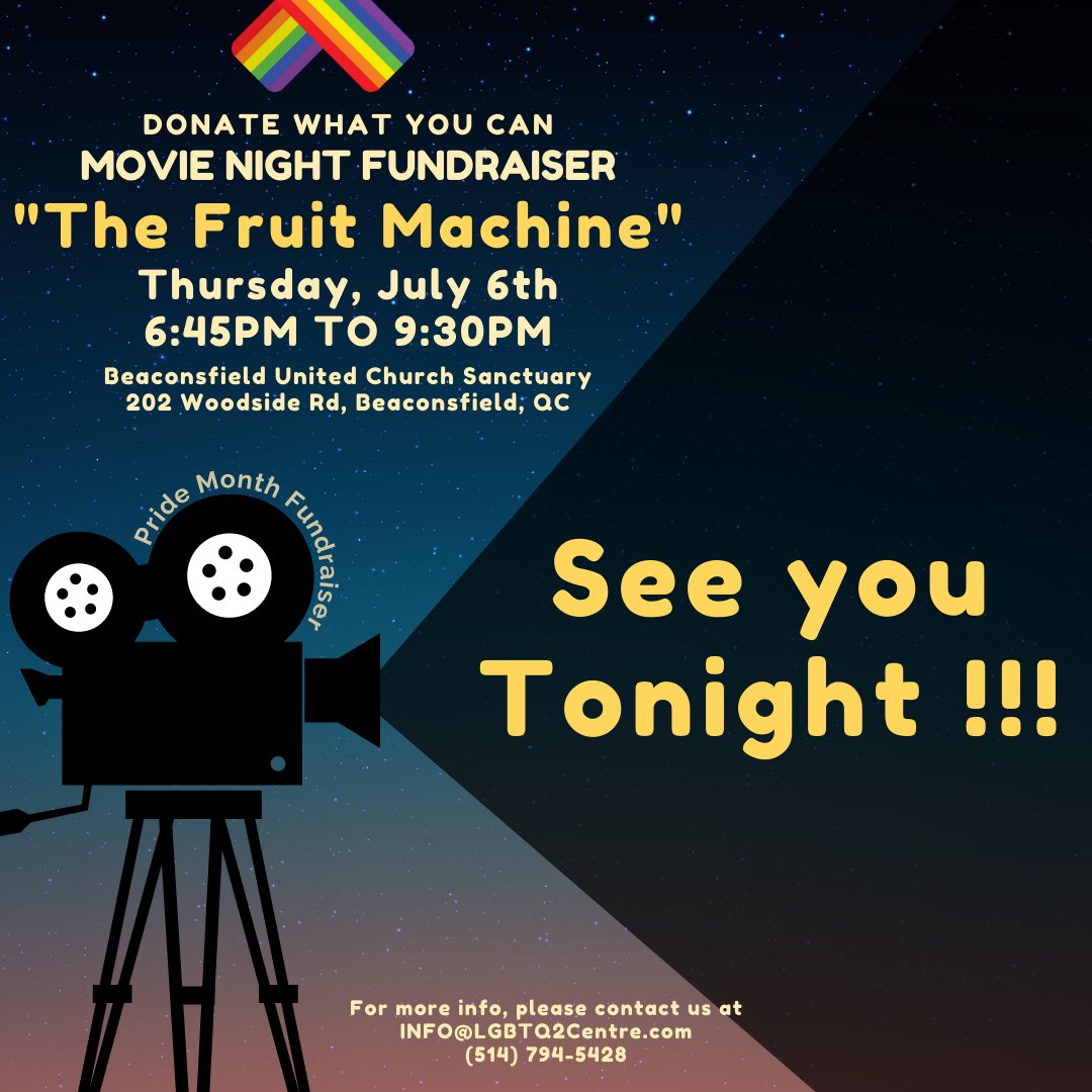 Join us tonight for our screening of the documentary The Fruit Machine, featuring a Q&amp;A afterwards with someone who appeared in the movie. 

The screening will begin at 7:00pm and as a DWYC fundraiser, donations can be made at the door!