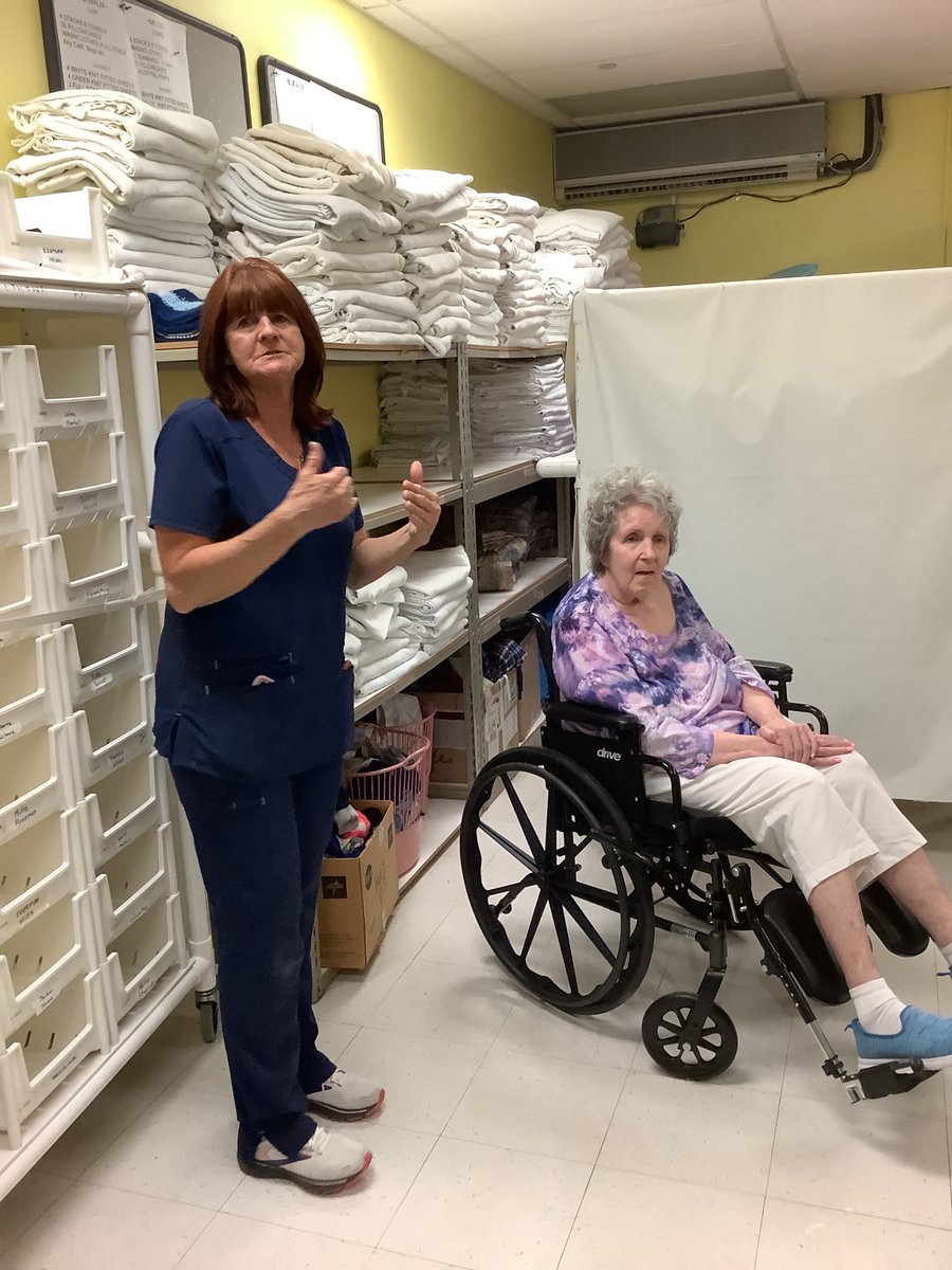 #ConcordiaAtCabot skilled nursing staff took residents on a tour of the laundry room, where a sudsy sort of magic happens! To learn more about this clean community, visit ConcordiaCabot.org. #SkilledNursing #Magic