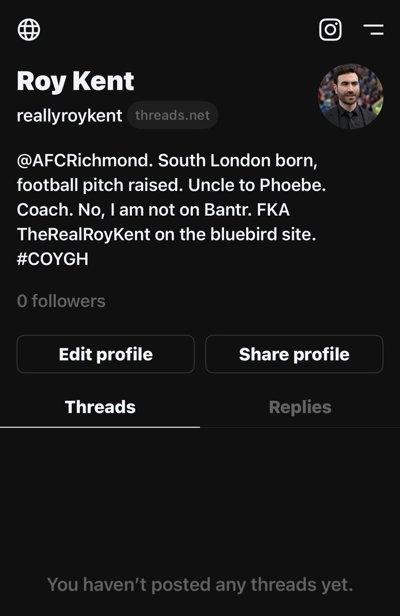The fucking dork @TheTrentCrimm told me we’re moving to Threads, so I guess we’re fucking doing this. Some fucking dog’s stolen my name on insta, so I’m there as ReallyRoyKent. Follow the dog too. Cute little fucker. For a dog.