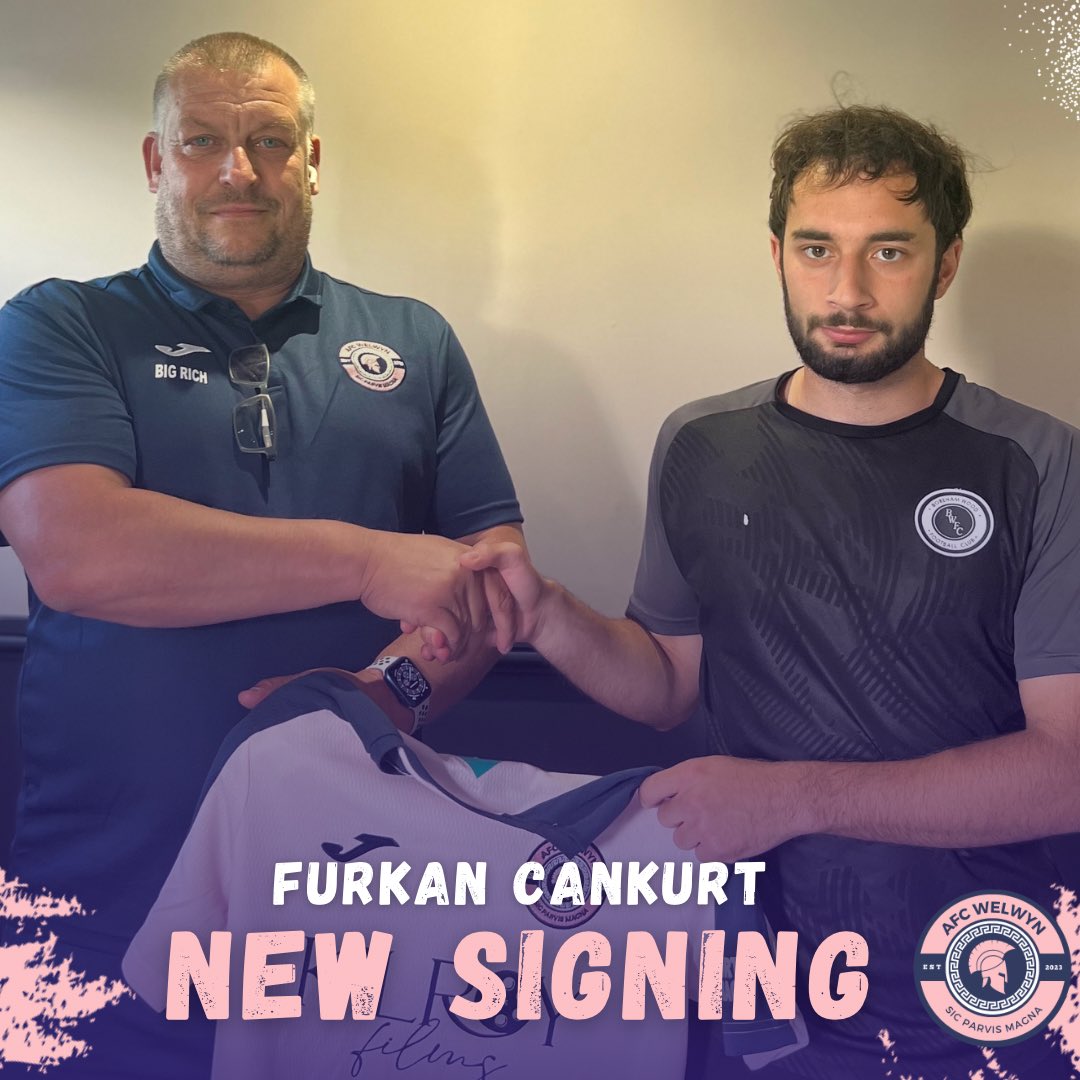 AFC_Welwyn's tweet photo. New signing ✍️🤩

𝙇𝙞𝙫𝙚𝙡𝙮, 𝙨𝙝𝙖𝙧𝙥 𝙬𝙞𝙣𝙜𝙚𝙧 𝙬𝙝𝙤 𝙬𝙞𝙡𝙡 𝙜𝙞𝙫𝙚 𝙛𝙪𝙡𝙡 𝙗𝙖𝙘𝙠𝙨 𝙖 𝙣𝙞𝙜𝙝𝙩𝙢𝙖𝙧𝙚 𝙬𝙞𝙩𝙝 𝙝𝙞𝙨 𝙬𝙤𝙧𝙠 𝙧𝙖𝙩𝙚.

Welcome @cfurkan21 🙌

#uptheromans 💪 https://t.co/YZufg7VGHV