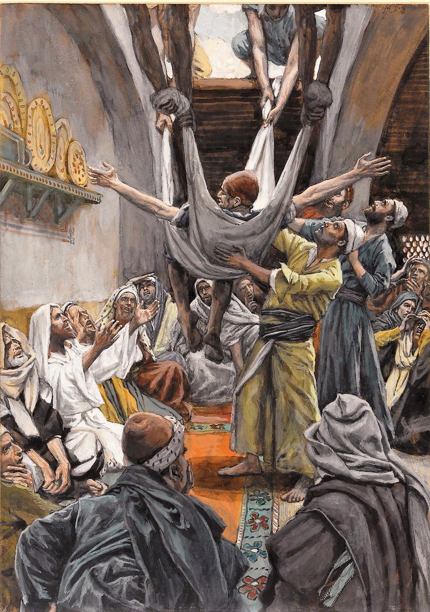 JamesMartinSJ's tweet photo. Gospel: Today a group of friends bring a paralyzed man to Jesus for healing (Mt. 9). And when Jesus saw "their faith" (that is, the faith of the friends), he healed him. (In Mk, they break through the roof.) Often, when we cannot find our way to God, our friends carry us there. https://t.co/Hr0NjGOlKm