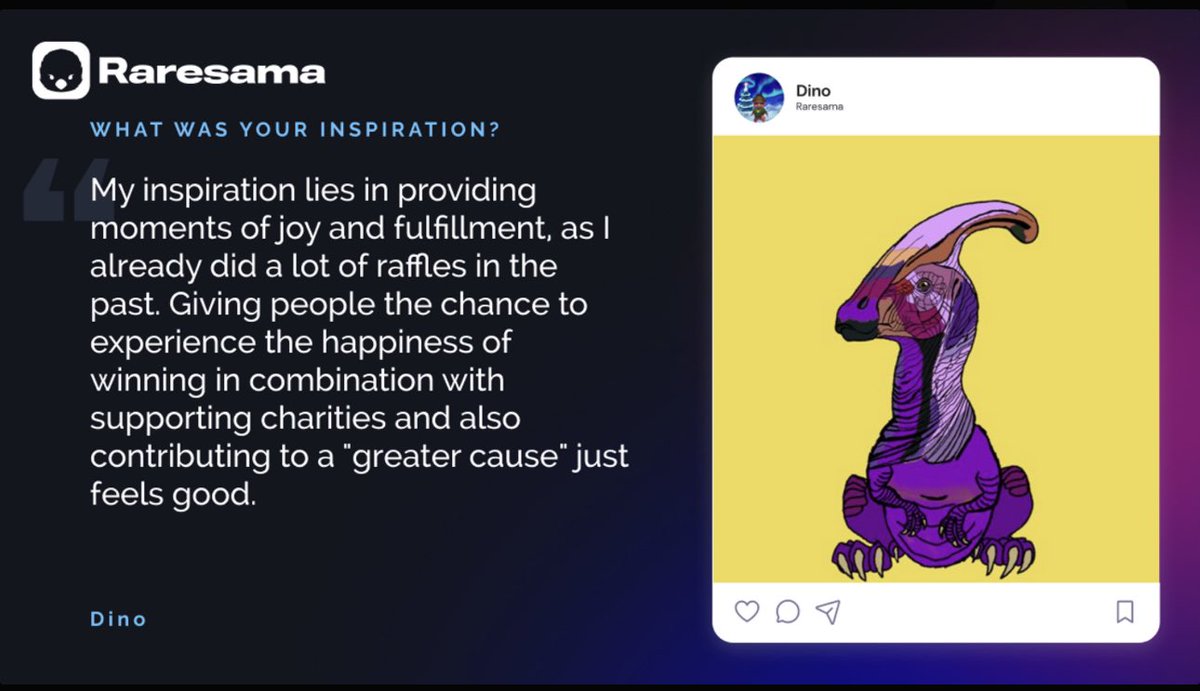 Raresama Weekly Spotlight 💡

This week we are featuring a newer collection, <a href="/RexcellentDinos/">Rexcellent Dinos</a> !

Here is their favourite piece, along with the inspiration behind this collection . 

Check it out on Raresama⬇️
raresama.com/collections/21…