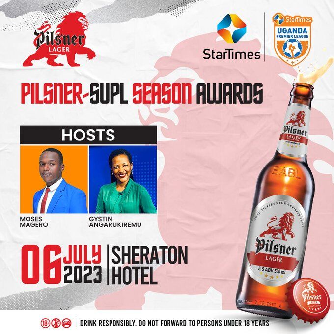 Watch the #PilsnerSUPLAwards today on FUFA Tv starting at 7:00 PM.

#StarTimesUPL | #HomeOfUgandanSport