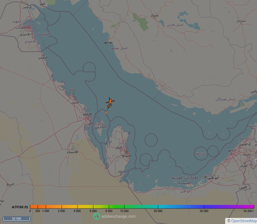 IntelSky_ar's tweet photo. ✈️ طائرة عسكرية تابعة 🇺🇸 للقوات الجوية الأمريكية من نوع #H60 ( Sikorsky MH-60S Seahawk )  تسجيل: 167836 ترميز: #AE1DC0  رصدت الآن فوق 🌍 خليج فارس على ارتفاع ☁️ 1000 قدم.

🔴 للمتابعة مباشرة:
https://t.co/XQVp2ltCa0

🖼️ https://t.co/uMwHwOTad8 https://t.co/D19XaF4zDJ