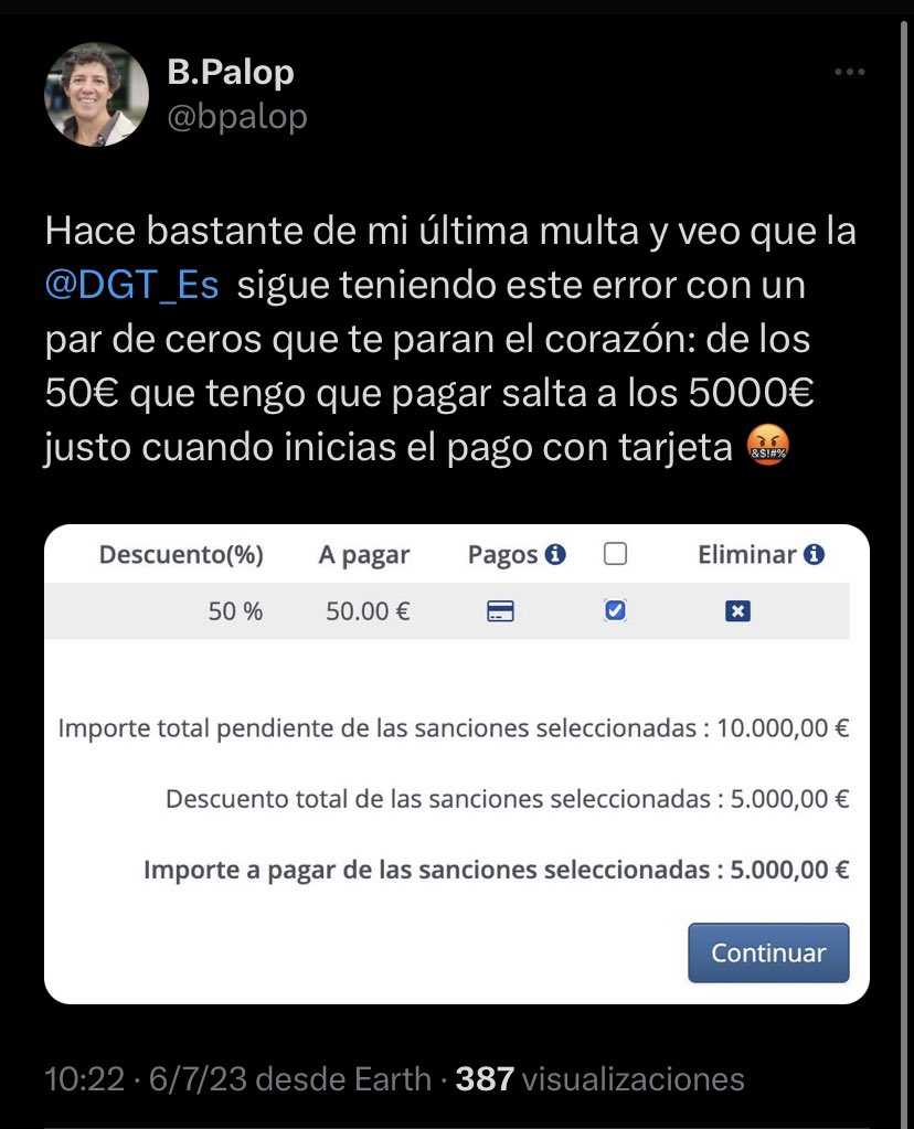 JaimeObregon's tweet photo. Hola, @DGTes. 👋

📣 La ciudadanía os estamos avisando de un defecto importante en vuestro trámite digital de pago de multas.

Casi un año separa estos dos tuits, y aún no lo habéis resuelto. ☹️

¿Podéis por favor resolverlo ya? 👇

Muchas gracias. 🙏 https://t.co/6dClGeNHhu