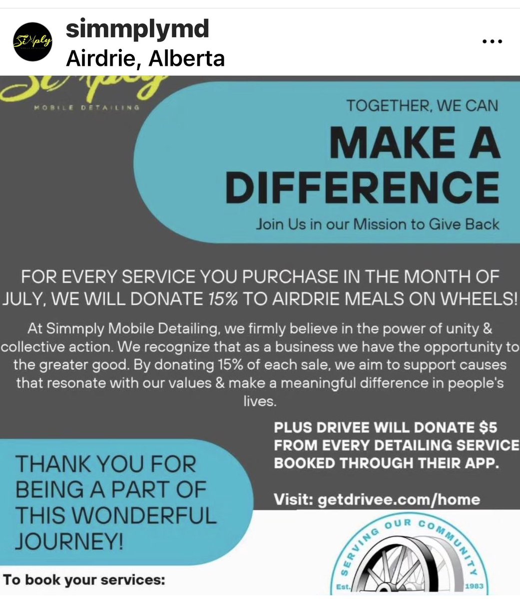 AirdrieMeals's tweet photo. Looking to get your vehicle detailed ?? #Airdrie https://t.co/zUFq1Di95u