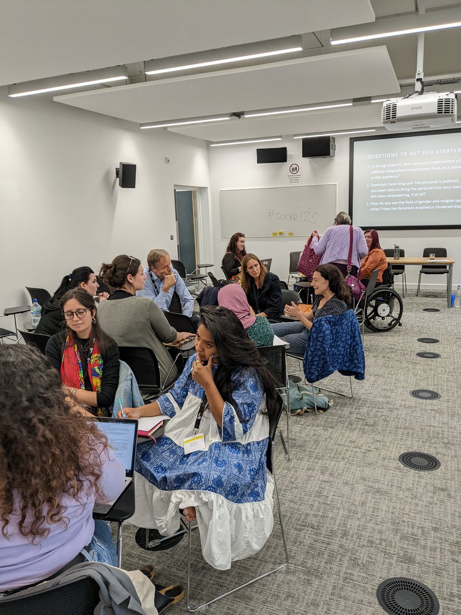 DawnLlewellyn's tweet photo. A few shots from our 'Religion, Power, and Feminism: Identities in the Field' #Socrel23 @BSASocrelSG @britsoci https://t.co/KDujfXCdvn